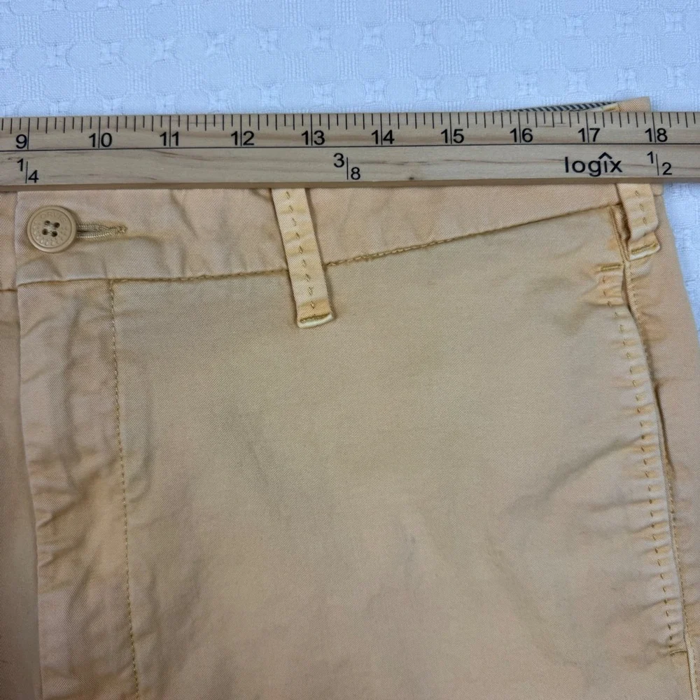Orvis Chino Shorts Stretch Cotton Casual Mens 36 Light Yellow Khaki Classic Golf